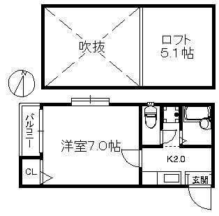 福岡県福岡市西区小戸４ 姪浜駅 1K アパート 賃貸物件詳細