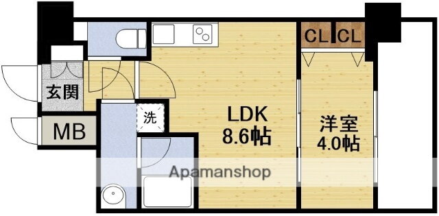 スプランディッドＶＩＩ（セブン） 9階 1LDK 賃貸物件詳細