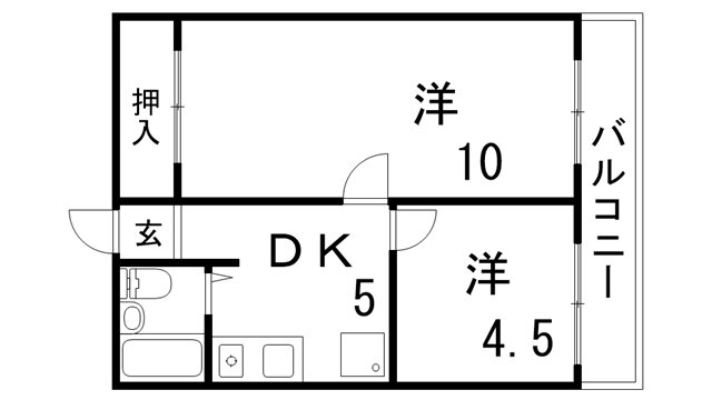 下沢ヤングハイツ 4階 2DK 賃貸物件詳細