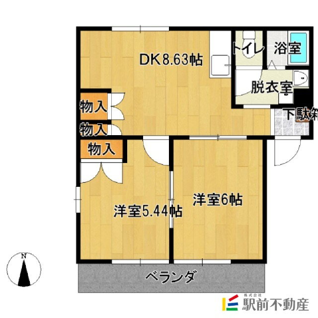 福岡県大川市大字小保 2DK アパート 賃貸物件詳細