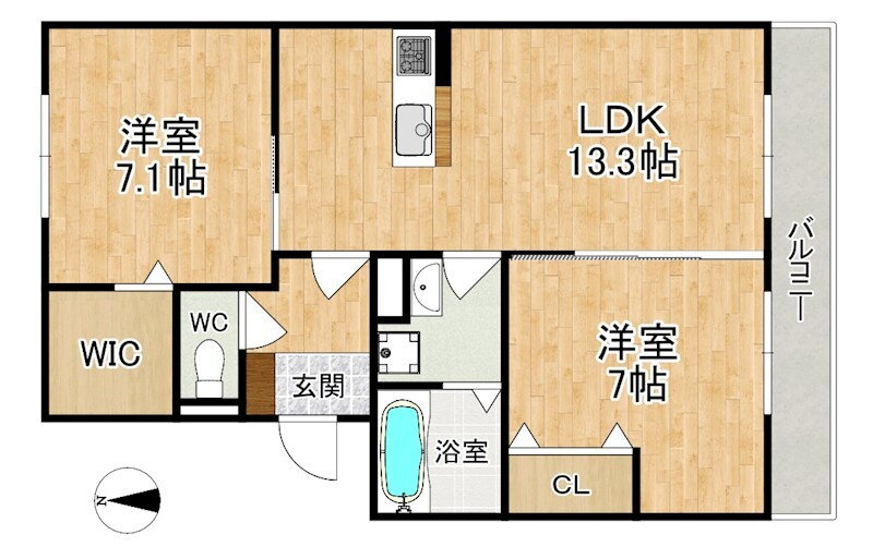 奈良県奈良市北永井町 帯解駅 2LDK アパート 賃貸物件詳細