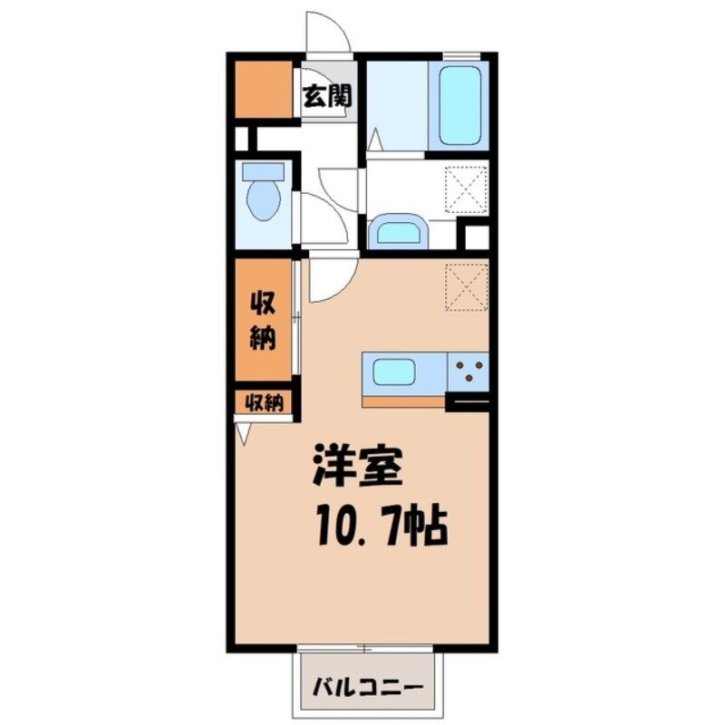 茨城県古河市西牛谷 古河駅 ワンルーム アパート 賃貸物件詳細
