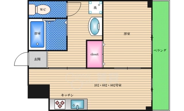 大阪府大阪市西区千代崎１ 西長堀駅 1DK マンション 賃貸物件詳細