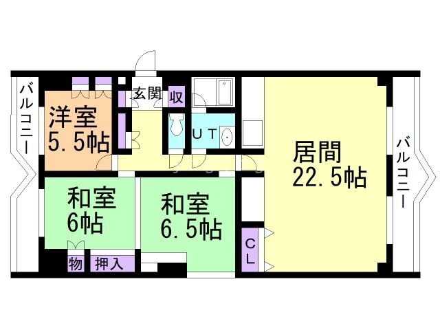 シュロス宮下 6階 3LDK 賃貸物件詳細