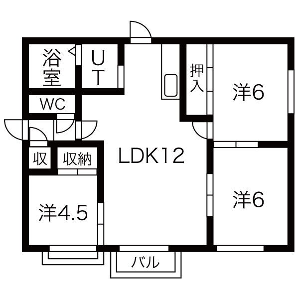 北海道石狩市花畔二条１ 篠路駅 3LDK アパート 賃貸物件詳細