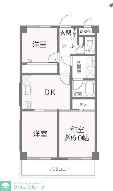 埼玉県三郷市早稲田２ 三郷駅 3DK マンション 賃貸物件詳細