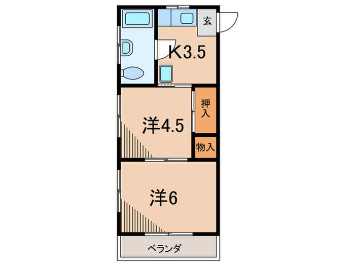 コ－ポ御殿山 3階 2K 賃貸物件詳細