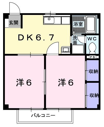 茨城県水戸市姫子１ 赤塚駅 2DK アパート 賃貸物件詳細