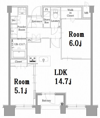 エンクレスト呉服町 13階 2LDK 賃貸物件詳細