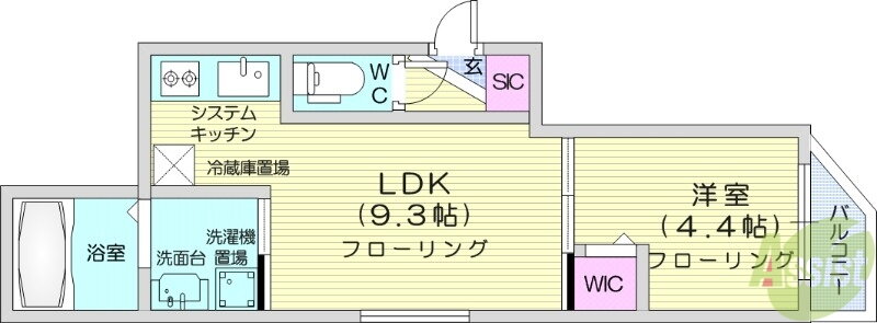 北海道札幌市北区北十六条西３ 北１８条駅 1LDK マンション 賃貸物件詳細