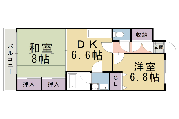 京都府長岡京市下海印寺方丸 西山天王山駅 2DK マンション 賃貸物件詳細