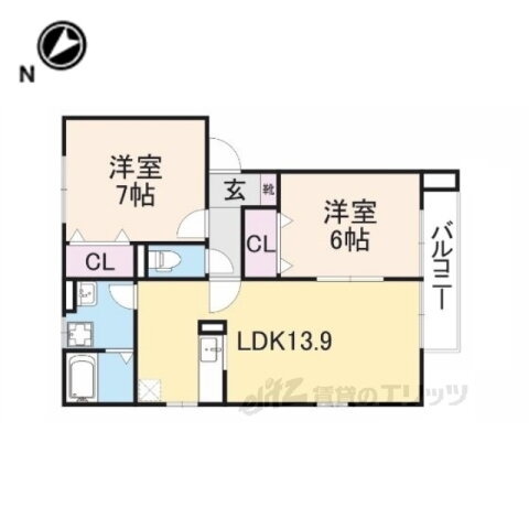 奈良県香芝市西真美２ 五位堂駅 2LDK アパート 賃貸物件詳細