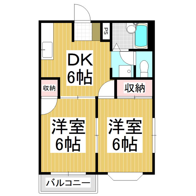 長野県塩尻市大字広丘高出 塩尻駅 2DK アパート 賃貸物件詳細