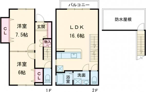 香川県高松市元山町 水田駅 2LDK アパート 賃貸物件詳細