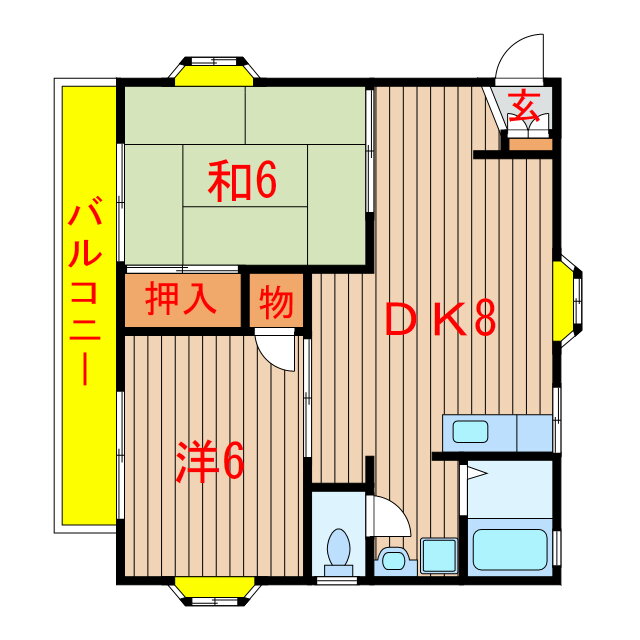 千葉県船橋市咲が丘１ 鎌ヶ谷大仏駅 2DK アパート 賃貸物件詳細