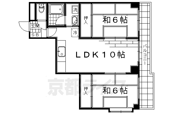 京都府京都市伏見区肥後町 丹波橋駅 2LDK マンション 賃貸物件詳細