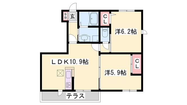 兵庫県高砂市曽根町 山陽曽根駅 2LDK アパート 賃貸物件詳細