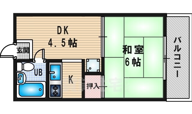 新御堂マンション 5階 1DK 賃貸物件詳細