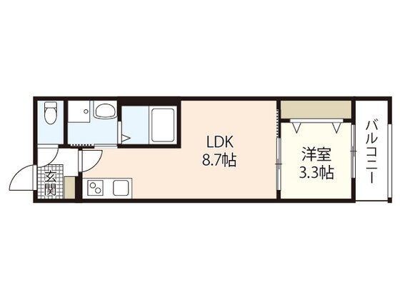 広島県広島市西区草津浜町 草津駅 1LDK アパート 賃貸物件詳細