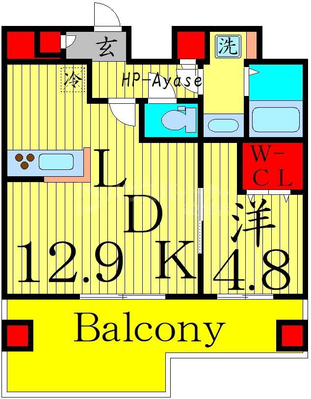 東京都足立区綾瀬２ 綾瀬駅 1LDK マンション 賃貸物件詳細