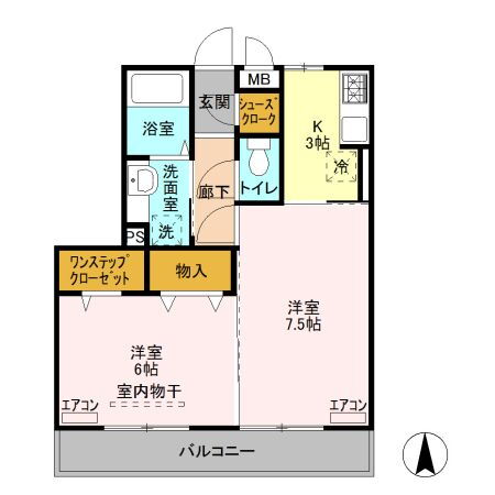 群馬県前橋市駒形町 駒形駅 2K アパート 賃貸物件詳細