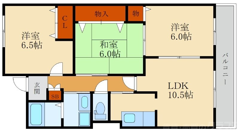 大阪府交野市天野が原町２ 交野市駅 3LDK マンション 賃貸物件詳細