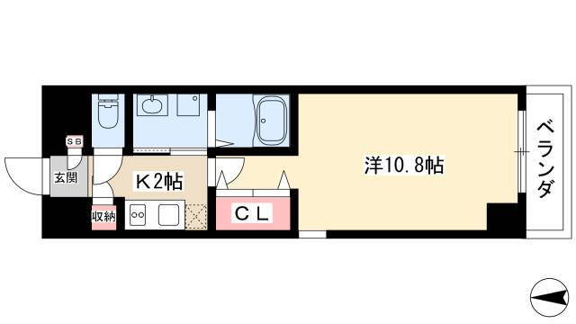 愛知県名古屋市中村区岩塚町字神田 岩塚駅 1K マンション 賃貸物件詳細