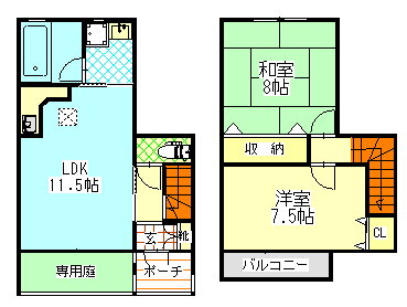 愛媛県四国中央市下柏町 2LDK アパート 賃貸物件詳細