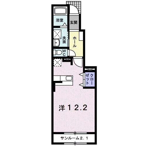 エスキベル　Ａ 1階 ワンルーム 賃貸物件詳細