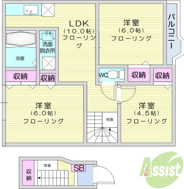 宮城県岩沼市松ケ丘１ 岩沼駅 3LDK アパート 賃貸物件詳細