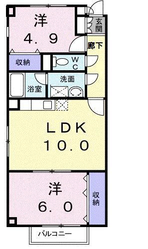 岩手県花巻市南諏訪町 花巻駅 2LDK アパート 賃貸物件詳細