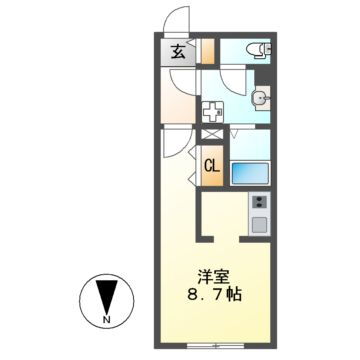 愛知県名古屋市昭和区御器所３ 荒畑駅 1K マンション 賃貸物件詳細