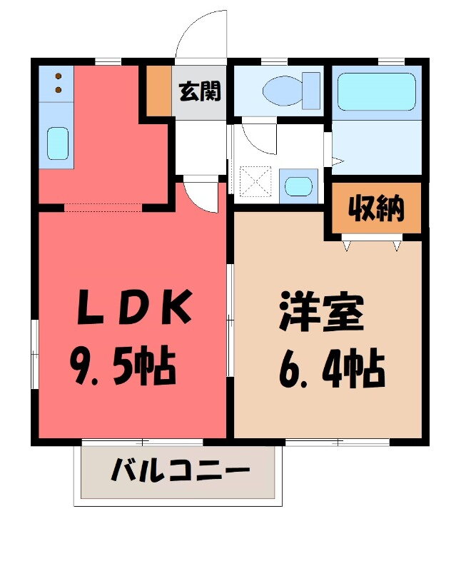 群馬県伊勢崎市茂呂町２ 新伊勢崎駅 1LDK アパート 賃貸物件詳細