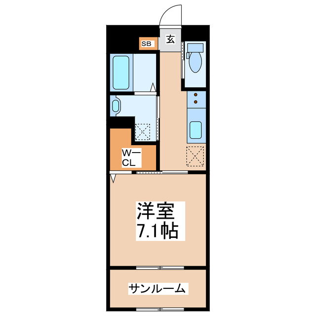 熊本県熊本市中央区西子飼町 藤崎宮前駅 1K マンション 賃貸物件詳細