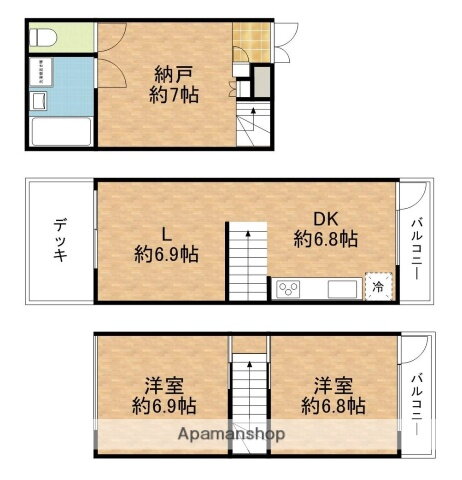 ＢＯＳＣＯ 2階 2SLDK 賃貸物件詳細