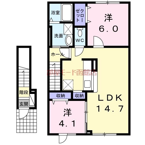 北海道函館市深堀町 深堀町駅 2LDK アパート 賃貸物件詳細