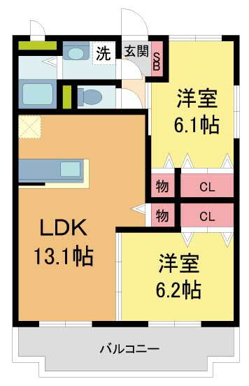 兵庫県宝塚市山本野里２ 山本駅 2LDK マンション 賃貸物件詳細