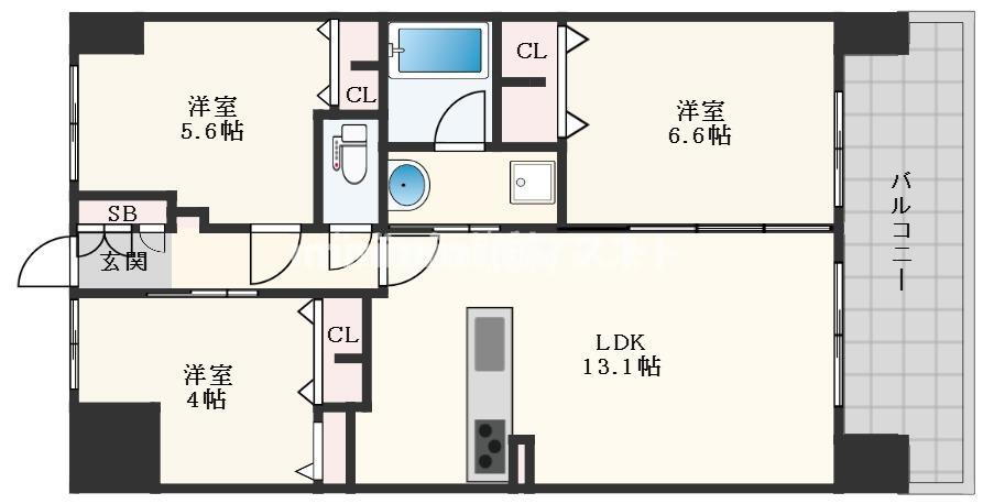 大阪府大阪市北区大淀中５ 福島駅 3LDK マンション 賃貸物件詳細