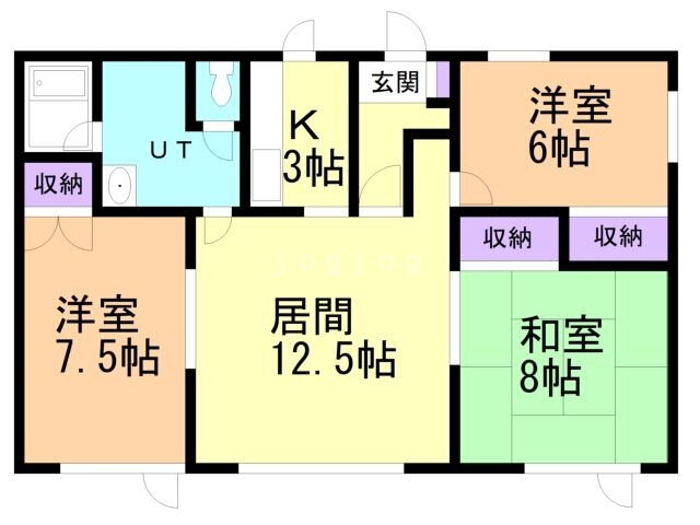 北海道旭川市神楽岡七条７ 3LDK アパート 賃貸物件詳細