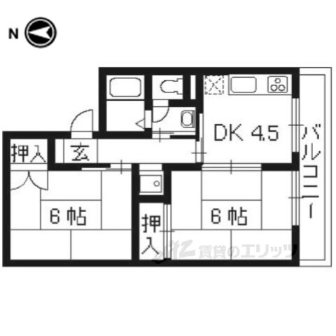 京都府京都市伏見区向島吹田河原町 観月橋駅 2K アパート 賃貸物件詳細