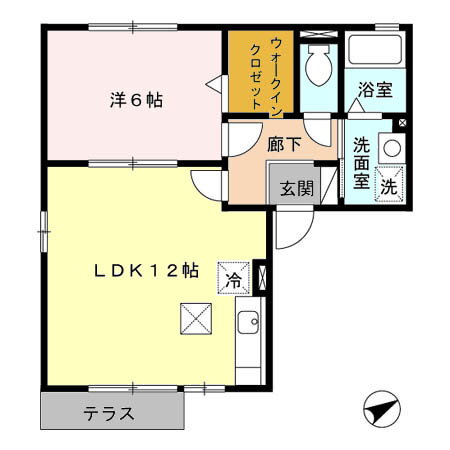 熊本県熊本市南区白藤４ 1LDK アパート 賃貸物件詳細