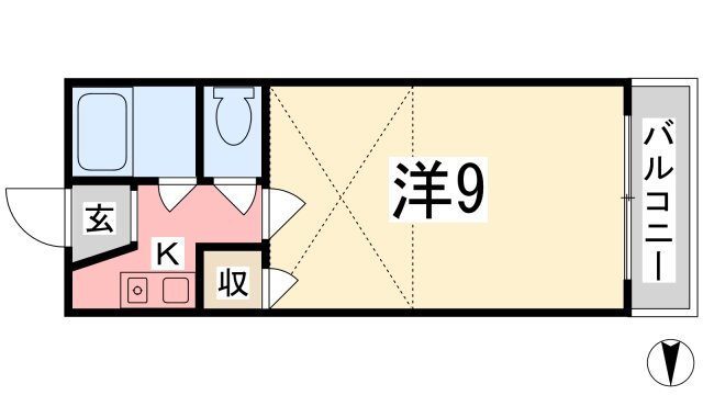 兵庫県姫路市大津区天神町２ 山陽天満駅 1K アパート 賃貸物件詳細