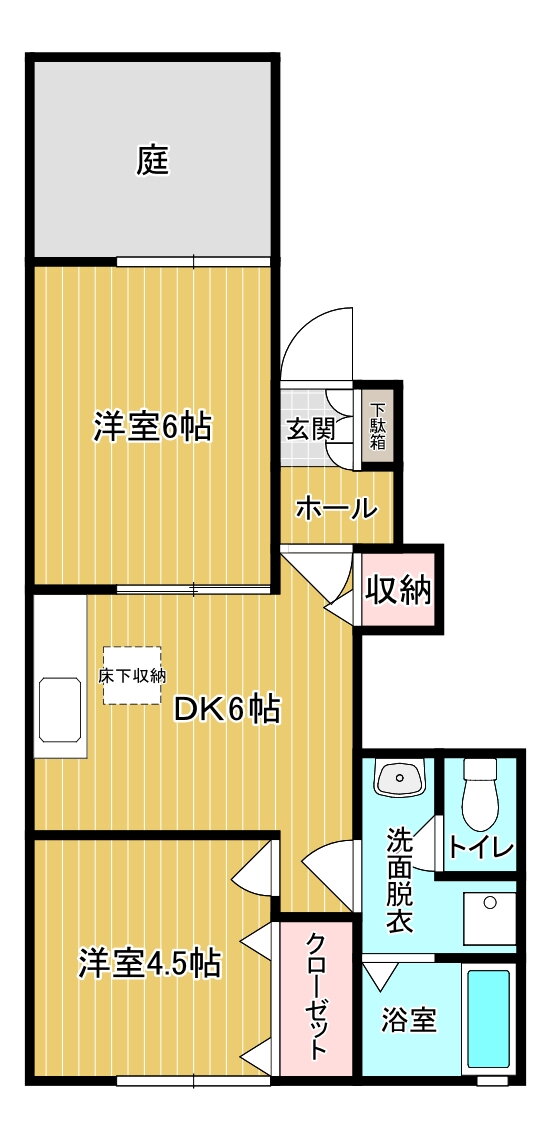 サン平塚Ａ棟 1階 2DK 賃貸物件詳細