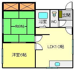 ファミリーハウスＢ 2階 2DK 賃貸物件詳細