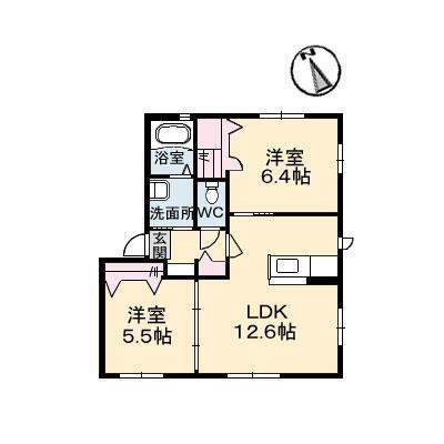 高知県高知市塩屋崎町２ 桟橋通一丁目駅 2LDK アパート 賃貸物件詳細