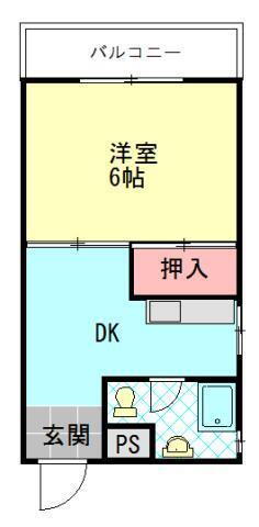 メゾンド中島 2階 1DK 賃貸物件詳細