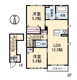 愛媛県宇和島市弁天町３ 宇和島駅 2LDK アパート 賃貸物件詳細