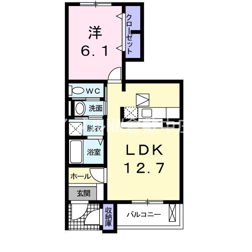 岡山県倉敷市連島町鶴新田 三菱自工前駅 1LDK アパート 賃貸物件詳細