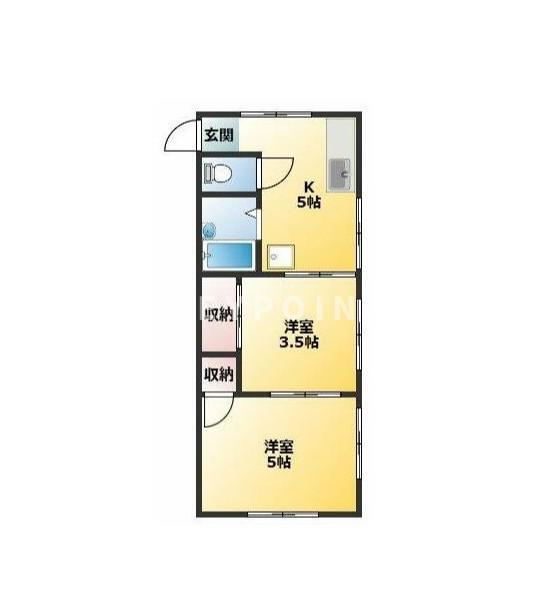 東京都北区王子４ 王子神谷駅 2DK アパート 賃貸物件詳細