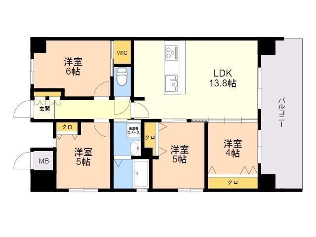 福岡県福岡市西区石丸４ 下山門駅 4LDK マンション 賃貸物件詳細
